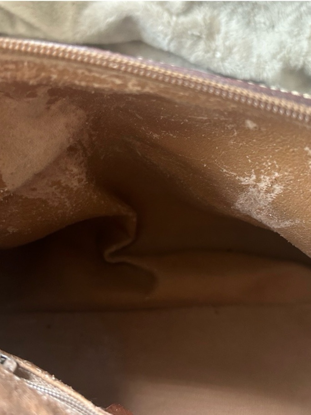 Pollini Satchel Bag Purse Brown Vintage Italian Leather Monogram Double Handle - Picture 11 of 12